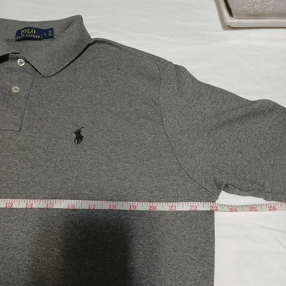Polo‎ Ralph Lauren Polo Shirt Classic Fit Short Sleeve Casual Gray L